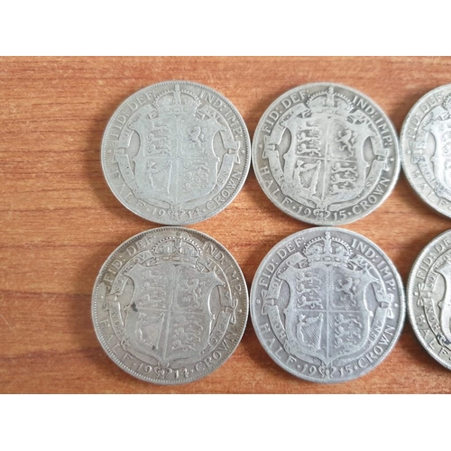 202 - Collection of Antique Sterling Silver (.925) British Half Crown Coins; 10 x Pieces * Pre-1920, Incl.... 