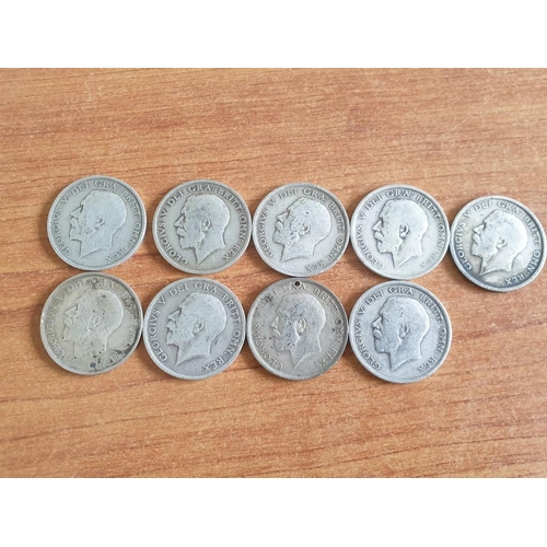 202 - Collection of Antique Sterling Silver (.925) British Half Crown Coins; 10 x Pieces * Pre-1920, Incl.... 