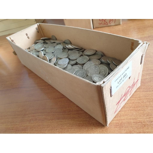 203 - Huge Quantity / Collection of Silver (.500) British Sixpence Coins (George V, 1920-1946), (Total Wei... 