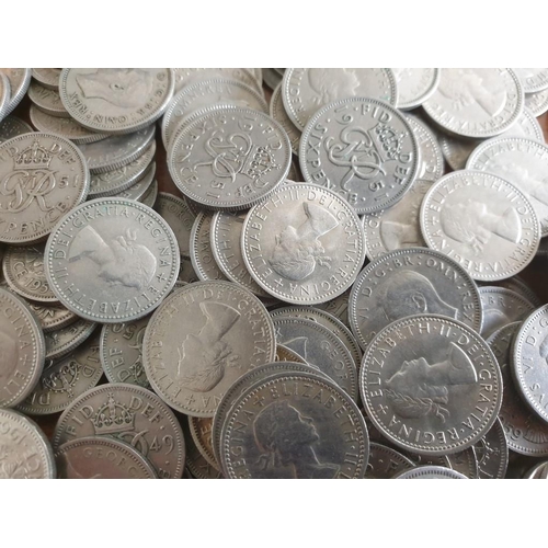 212 - Large Collection of British Sixpence Coins (Post-1947), (Total Weight Approx. 0.7kg)