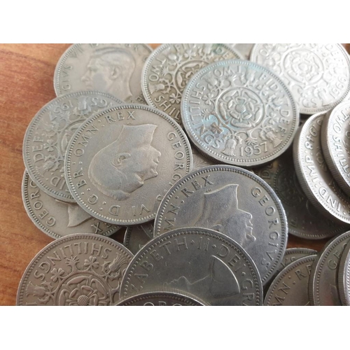 214 - Large Collection of British Two Shilling Coins (Post-1947), (Total Weight Approx. 0.8kg)