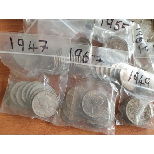 215 - Large Collection of British Half-Crown Coins (Post-1947), (Total Weight Approx. 3.4kg)