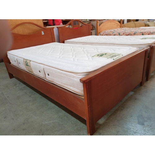 237A - Classical Style Wooden Single Bed with 'Colchen Dupen Anatomico' Mattress (Approx. 103 x 193cm)