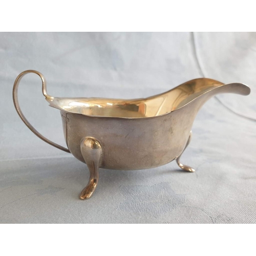 71 - Sterling Silver Milk / Cream Jug, 3-Footed, Overall Approx. L:15cm, Weight: 101g)