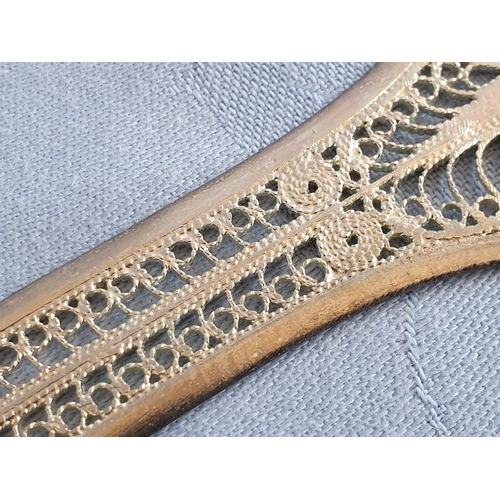 72A - Decorative White Metal Filigree Letter Opener, (Approx. 17cm, 18g)