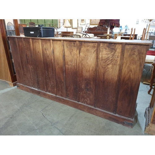 100 - Large Solid Wood Sideboard with Thick Antique Double Opening Panel Doors with Studding and Metal Rin... 