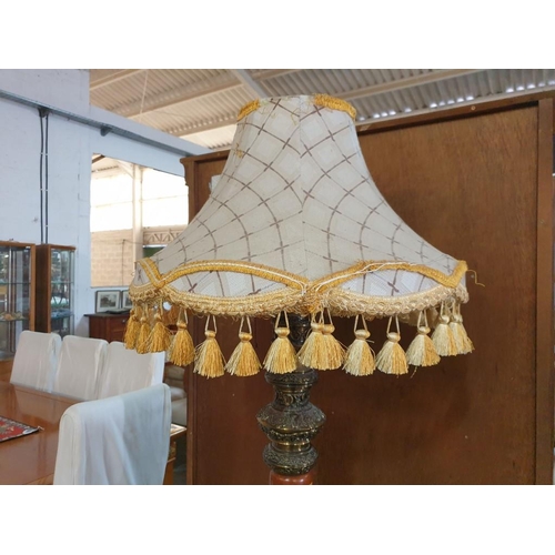 103 - Large Impressive Classical Style Floor Standing / Standard Lamp with Turned Wood Upstand, Decorative... 