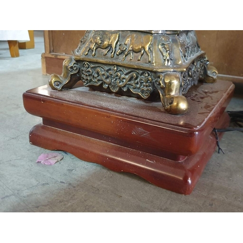 103 - Large Impressive Classical Style Floor Standing / Standard Lamp with Turned Wood Upstand, Decorative... 