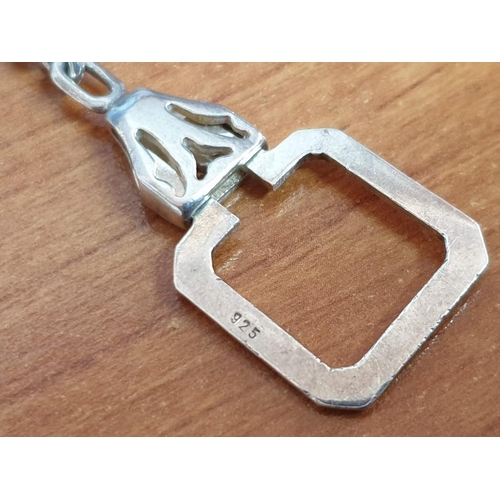 117 - Sterling Silver (.925) Key Ring, Spherical Arrangement of Evil Eyes