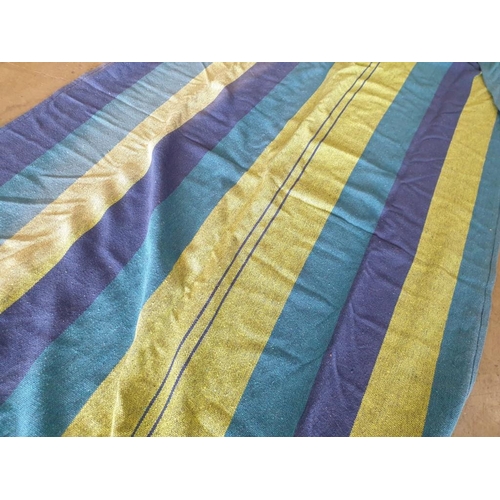 20 - Hammock, Green & Blue Fabric with Carry Bag