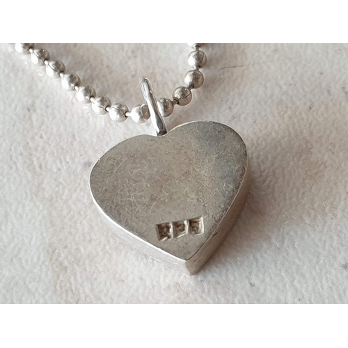 89 - Silver (.925) Link Bracelet with Heart Shaped Clasp, Made in Italy, (Approx. 32g), Together with Sil... 