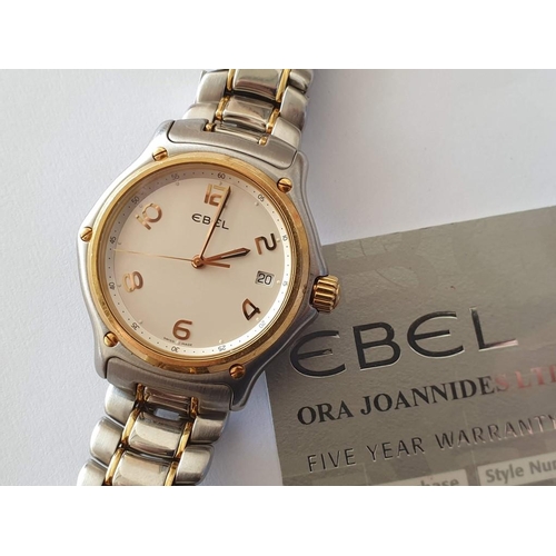 99 - Ebel '1911' Stainless Steel & 18ct Gold Two-Tone Gents Wrist Watch (Model: 1187241) with Silver Arab... 
