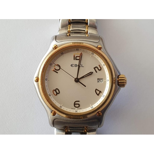 99 - Ebel '1911' Stainless Steel & 18ct Gold Two-Tone Gents Wrist Watch (Model: 1187241) with Silver Arab... 