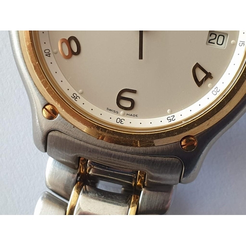 99 - Ebel '1911' Stainless Steel & 18ct Gold Two-Tone Gents Wrist Watch (Model: 1187241) with Silver Arab... 