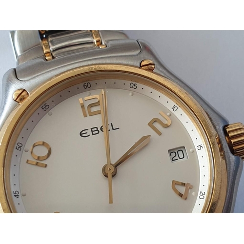 99 - Ebel '1911' Stainless Steel & 18ct Gold Two-Tone Gents Wrist Watch (Model: 1187241) with Silver Arab... 