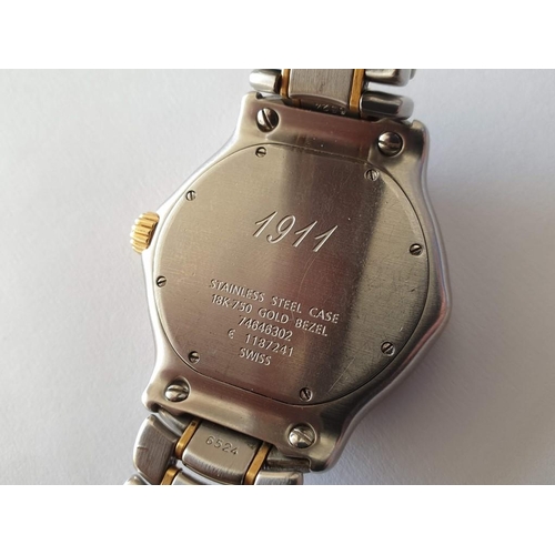 99 - Ebel '1911' Stainless Steel & 18ct Gold Two-Tone Gents Wrist Watch (Model: 1187241) with Silver Arab... 