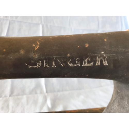 11 - Antique Cast Iron Singer Sewing Machine, (Model: 16K33), A/F