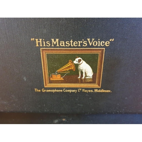 75 - Vintage HMV (His Masters Voice) Portable Gramofone, Manual Wind, Tested & Working (Nb. No Needles)