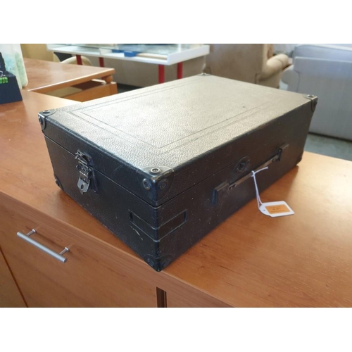 75 - Vintage HMV (His Masters Voice) Portable Gramofone, Manual Wind, Tested & Working (Nb. No Needles)
