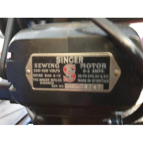 76 - Vintage Singer Sewing Machine, (Model: 99K, Circa 1957) in Case with Manual, Spare Needles, Accessor... 