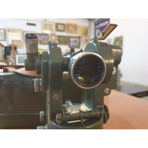 135 - Vintage Watts Microptic Theodolite in Heavy Duty Metal Fitted Carry Case