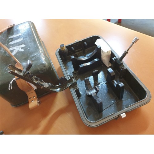 135 - Vintage Watts Microptic Theodolite in Heavy Duty Metal Fitted Carry Case