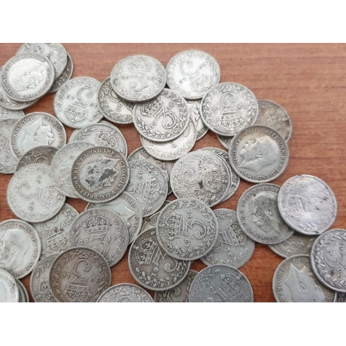 181 - Collection of Antique Silver (.925) British Threepence Coins, Pre-1920, (Total Weight Approx. 350g),... 