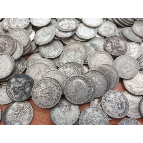 189 - Collection of Silver (.500) British One Shilling Coins (1920-1946), (Total Weight Approx. 3.8kg)