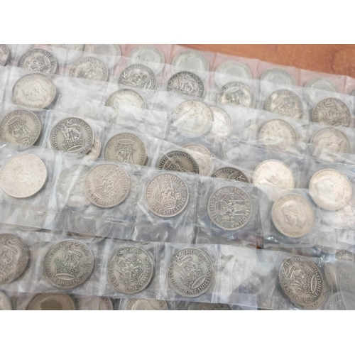 189 - Collection of Silver (.500) British One Shilling Coins (1920-1946), (Total Weight Approx. 3.8kg)