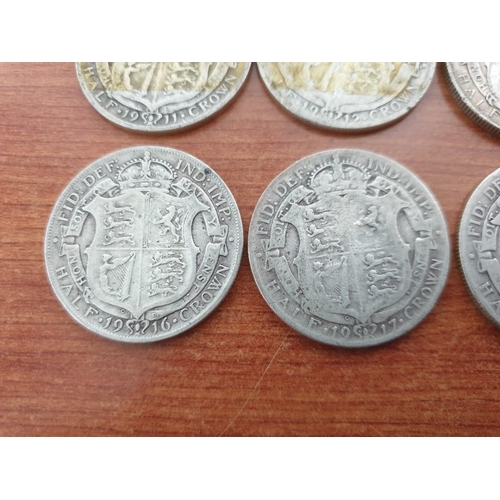 190 - Collection of Antique Silver (.925) British Half Crown Coins, Approx. 14 Pieces, Consecutive Date Ru... 