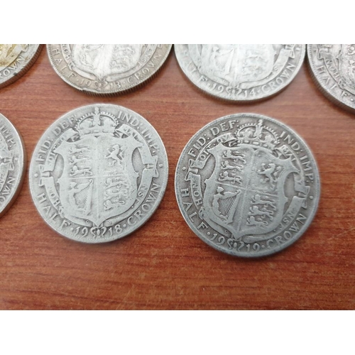 190 - Collection of Antique Silver (.925) British Half Crown Coins, Approx. 14 Pieces, Consecutive Date Ru... 