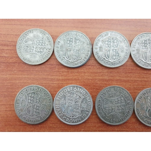192 - Collection of Silver (.925) British Half Crown Coins, Approx. 27 Pieces, Consecutive Date Run From 1... 