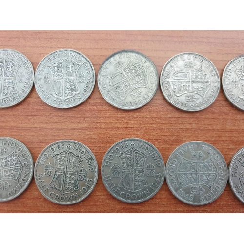 192 - Collection of Silver (.925) British Half Crown Coins, Approx. 27 Pieces, Consecutive Date Run From 1... 