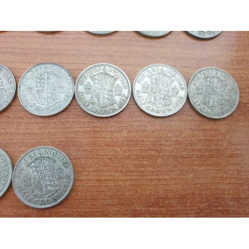 192 - Collection of Silver (.925) British Half Crown Coins, Approx. 27 Pieces, Consecutive Date Run From 1... 