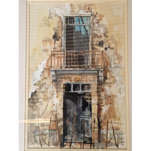105 - Framed Original Watercolour of Nicosia by Michael Own, 
 Signed Lower Corner, Dated 2001 (Approx. 52... 