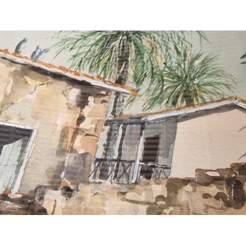 106 - Framed Original Watercolour of Nicosia by Michael Owen, 
 Signed Lower Corner, Dated 2001 (Approx. 5... 