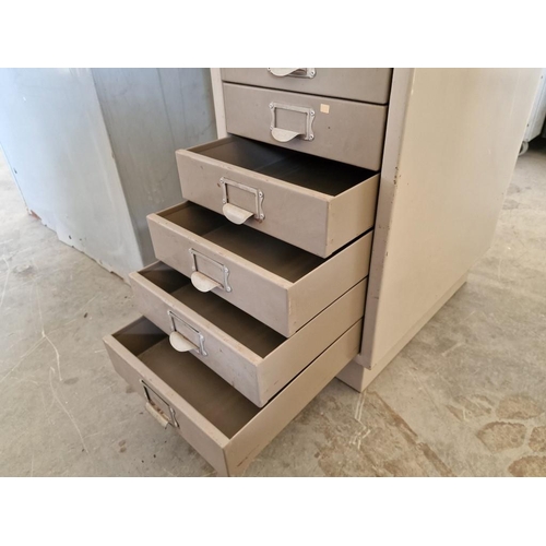 348 - Metal 13-Drawer Storage Unit, (Approx. 33 x 50 x 114cm)