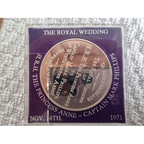 87 - Sterling Silver, (1973), Commemorating the Marriage of Captain Mark Phillips and Princess Anne, Limi... 