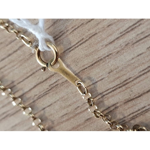 224 - 9ct Gold Reversible / Double Sided Round St Christopher & Pisces Pendant (Approx. Ø: 26mm), on 9ct G... 