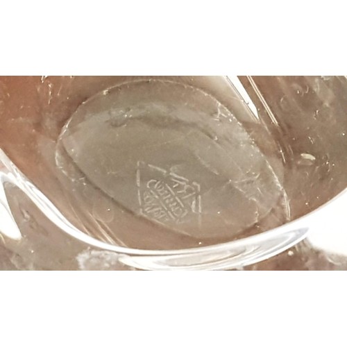 703 - Art Vannes France Clear Crystal Apple and Strawberry Mini Dishes, Ashtrays