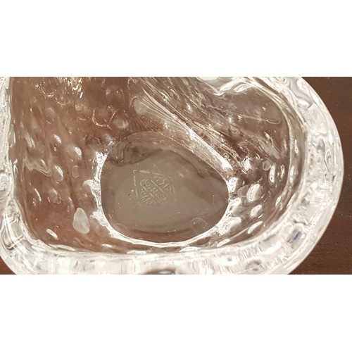 703 - Art Vannes France Clear Crystal Apple and Strawberry Mini Dishes, Ashtrays