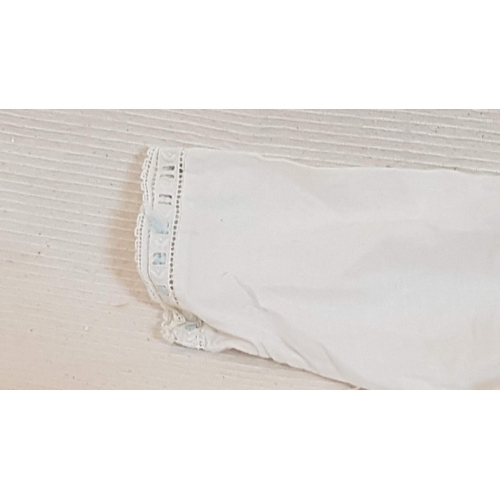 677 - Victorian Christening Baptism Silk Ivory 
 Gown Set (A/F) and Vintage Infant 
 Lightweight Handmade ... 