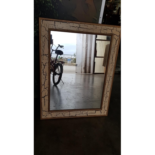 680 - Large Rectangular Mirror in Decorative frame (70 x 90cm)
