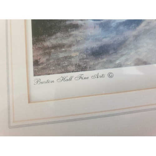 715 - Framed Signed Limited Edition (64/1000) Print of 'Winters End' by Peter Thorn (Cottage and Bridge Ov... 