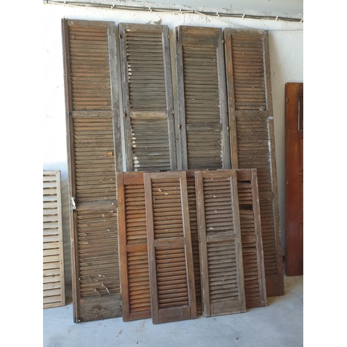 708 - 9 x Window & Door Louvre Shutters