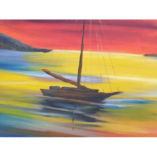 709 - Framed Oil on Canvas by Local Artist (80 x 60cm)