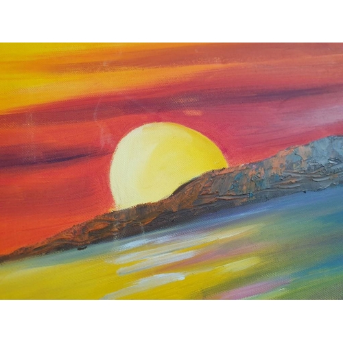 709 - Framed Oil on Canvas by Local Artist (80 x 60cm)