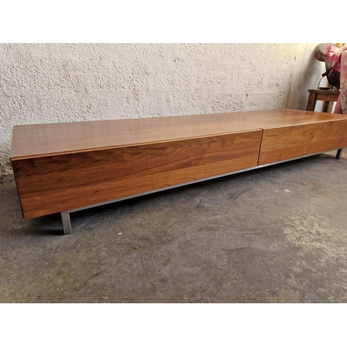 125 - Wood Effect Long TV Unit with 2-Drawers, (Approx. 205 x 60 x 30cm)