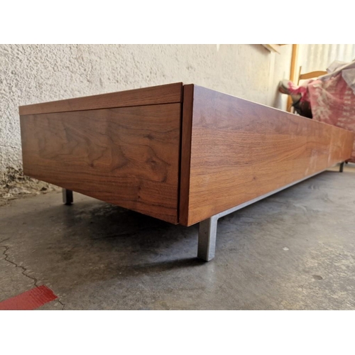 125 - Wood Effect Long TV Unit with 2-Drawers, (Approx. 205 x 60 x 30cm)