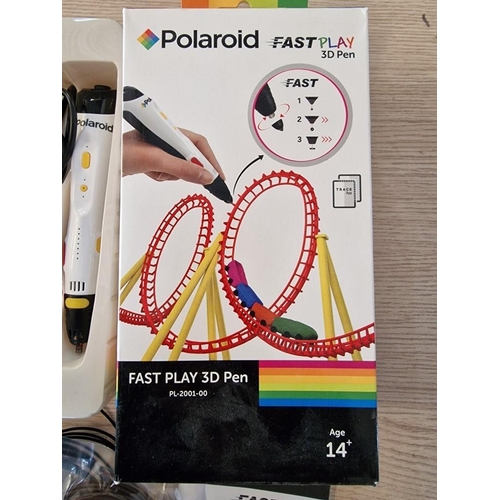 190 - Polaroid Fast Play 3D Pen, Together with Box of 3D Filament (Assorted Colours)